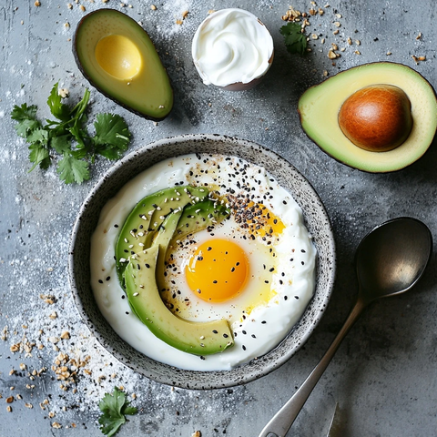 鳄梨鸡蛋酸奶油拼盘