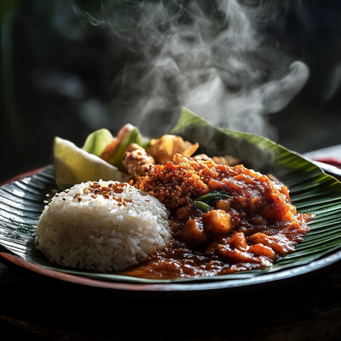 椰浆饭与香叶的精致呈现