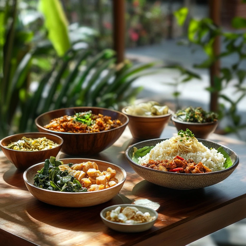 印尼菜肴餐桌展示