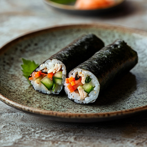 寿司手卷摆盘美食摄影