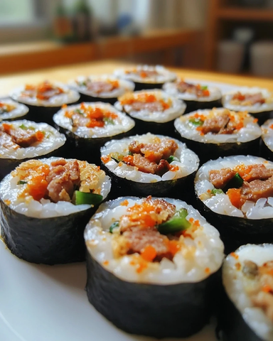 寿司卷细腻质感与家常氛围