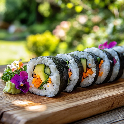 蔬菜寿司卷包花椰菜