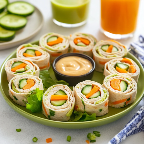 土耳其卷与蔬菜拼盘