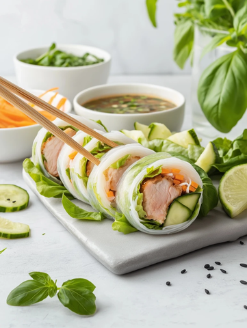 猪肉黄瓜卷配甜酸酱