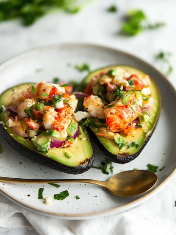龙虾沙拉牛油果配餐盘