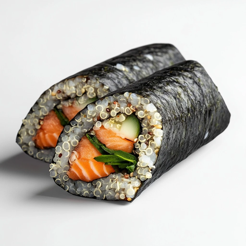 烟熏三文鱼藜麦三角紫菜包饭