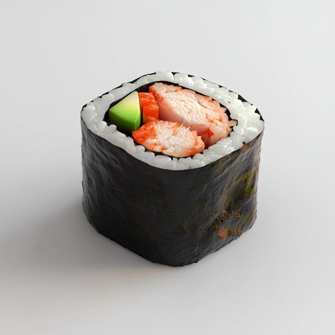 鸡寿司食材卡通渲染