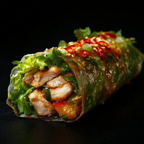 春卷与炸春卷搭配越南酱料