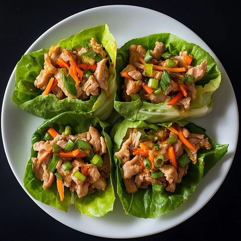 猪肉生菜卷俯视图