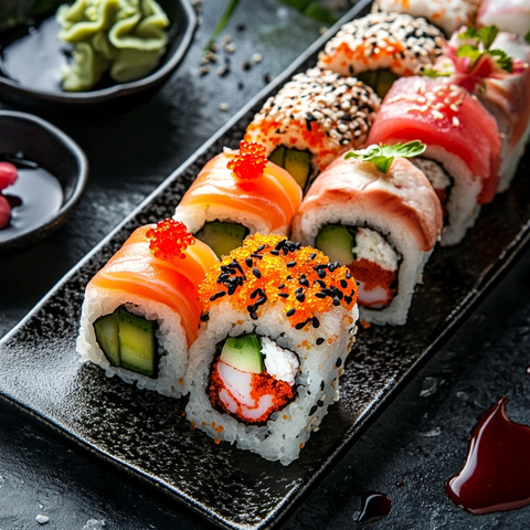 寿司卷菜单模板