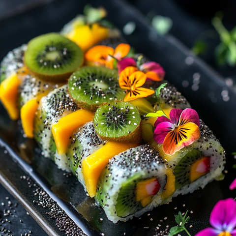 芒果奇异果龙珠种子水果寿司