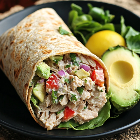 金枪鱼沙拉全麦卷