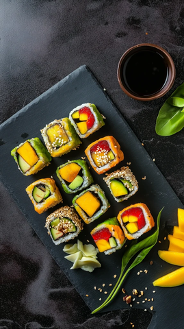 蔬果豆腐寿司拼盘