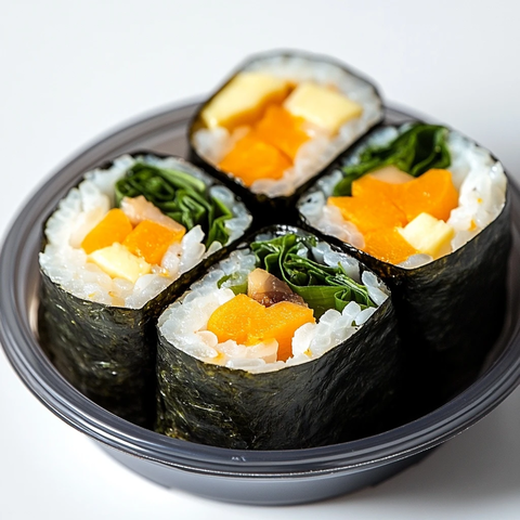 松露芝士海苔卷精致切面展示