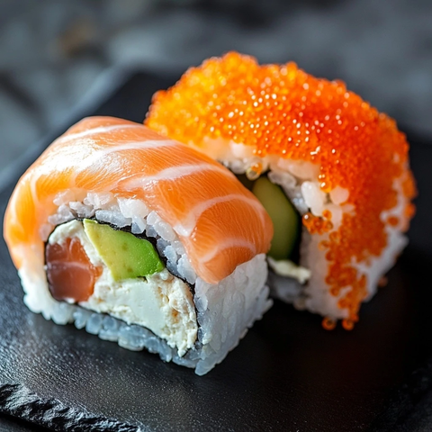 三文鱼卷与加州卷对比