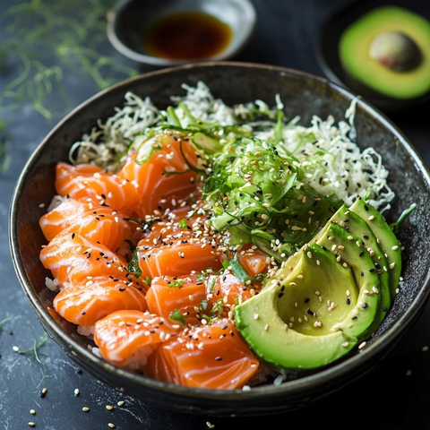 三文鱼刺身拌饭碗