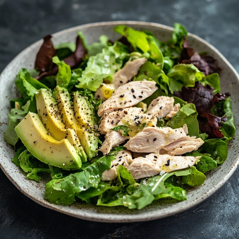 鸡胸肉牛油果蔬菜沙拉