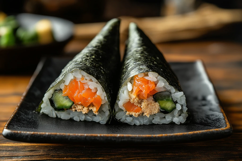 日式手卷陶瓷托盘展示