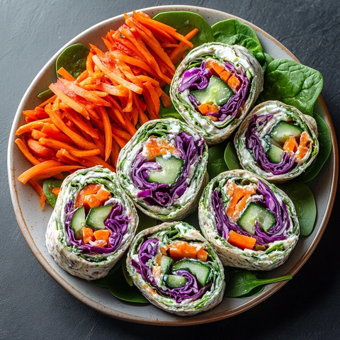 彩虹蔬菜全麦卷饼