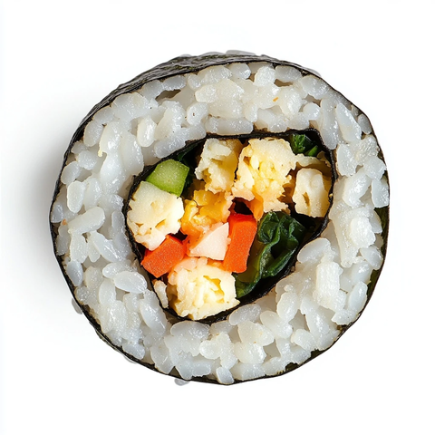 韩式紫菜包饭米粒特写