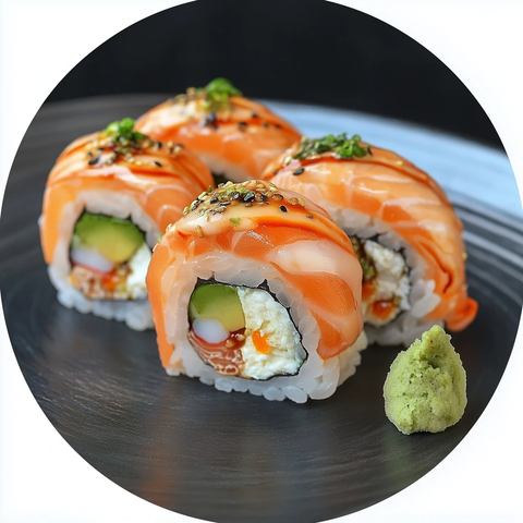 高品质寿司卷美食