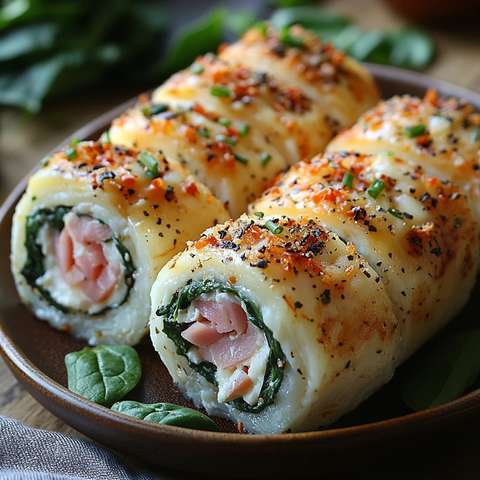 芝士火腿菠菜卷