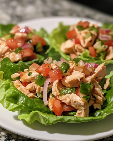 鸡肉沙拉生菜卷