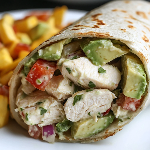 鳄梨牧场鸡肉沙拉卷