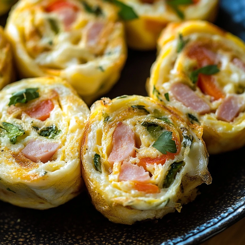 火腿奶酪蔬菜卷饼拼盘