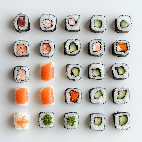 寿司卷多样展示