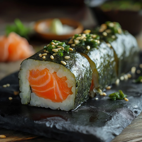 三文鱼寿司海苔包裹