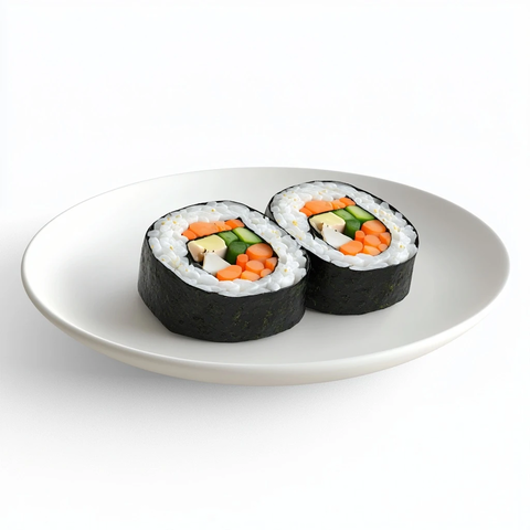 韩国紫菜包饭白盘展示