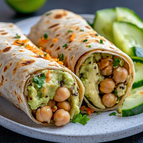 牛油果鹰嘴豆卷饼