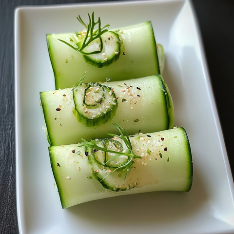 黄瓜片沙拉盘