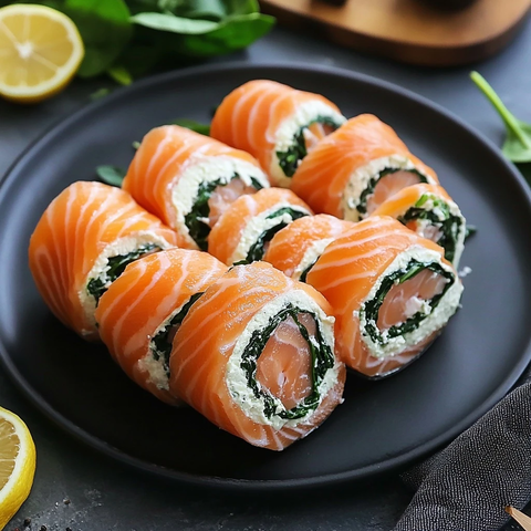 三文鱼菠菜奶油芝士卷