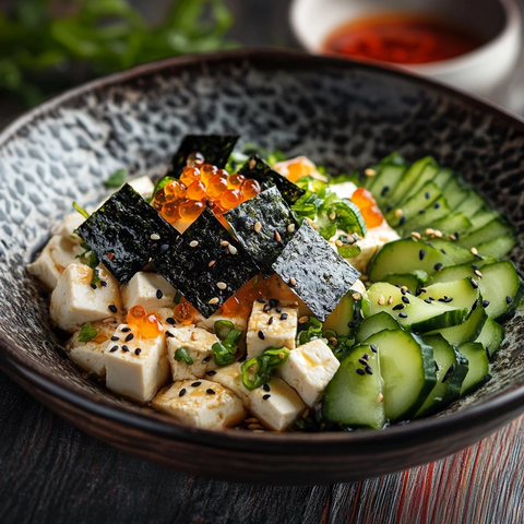 豆腐黄瓜海苔片拼盘