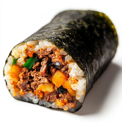 辣味牛肉三角紫菜包饭