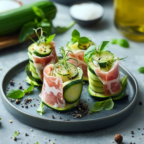 奶油芝士火腿瓜卷小食