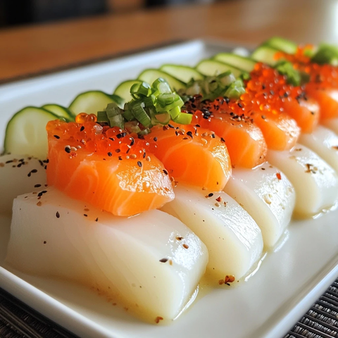 蟹肉棒沙拉配番茄黄瓜