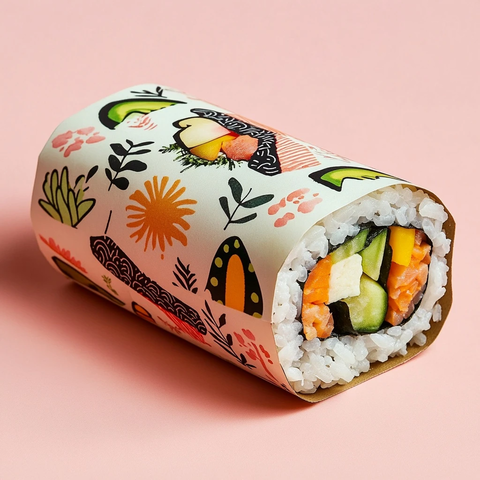 米卷蔬菜卷贴纸包装