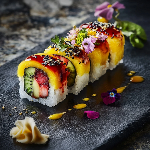 芒果奇异果草莓寿司卷