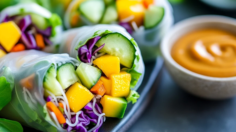 芒果虾仁蔬菜越式卷