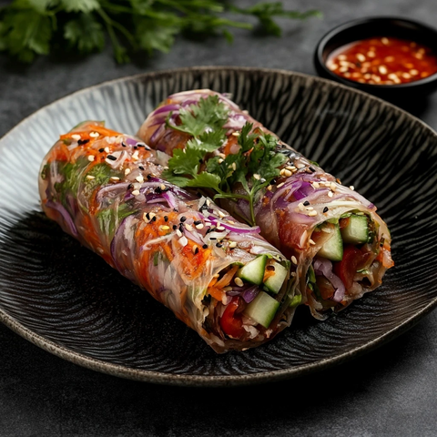 卷心菜黄瓜番茄辣椒酱红洋葱卷