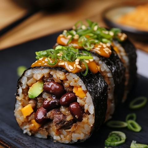 豆牛肉墨西哥卷寿司