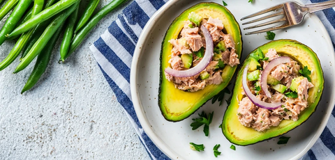 牛油果金枪鱼沙拉配青豆