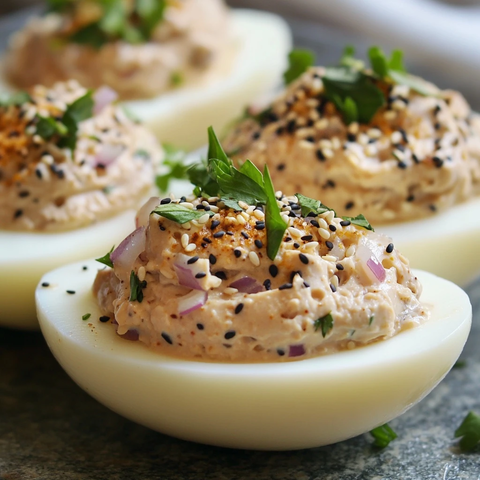 金枪鱼填蛋半成品美食