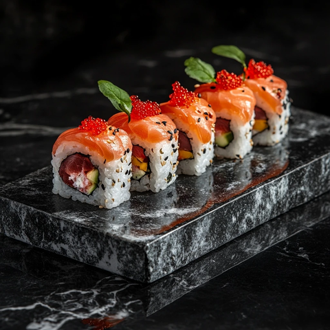 黑石盘上的诱惑寿司