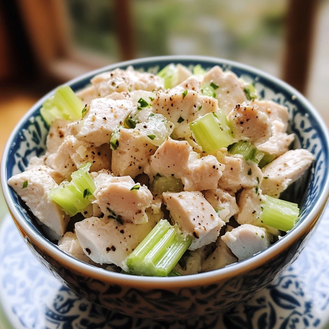 鸡胸肉沙拉配酸奶酱