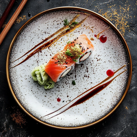 金箔点缀高级寿司