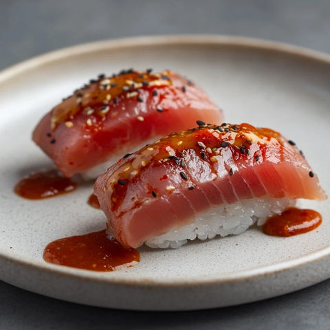 辣酱金枪鱼寿司两件